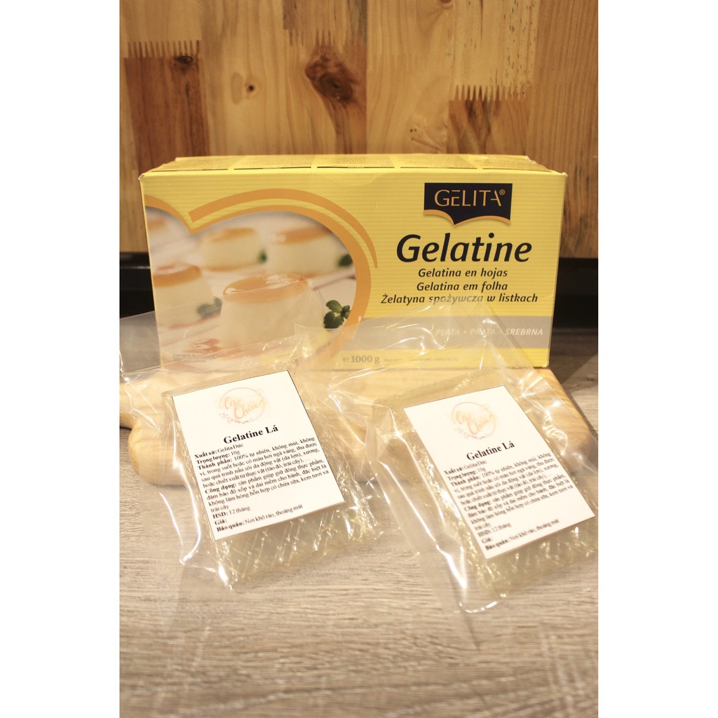 Lá gelatine Gelita Đức 10gr