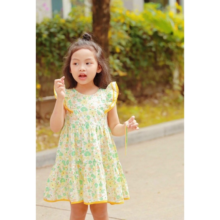 Đầm hoa cho bé gái size 10-30kg hàng thiết kế cao cấp