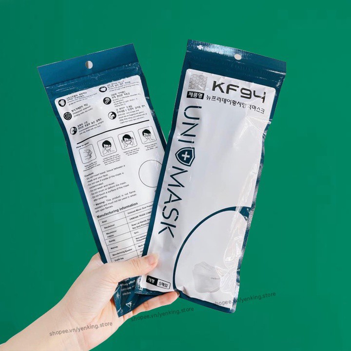 Khẩu Trang 4D Mask KF94 Công Nghệ Dập Hàn Quốc ( Bịch 5 Cái ). | BigBuy360 - bigbuy360.vn