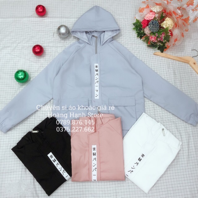 Áo khoát kaki nam nữ form rộng in chữ nhật trên tà có ảnh thật