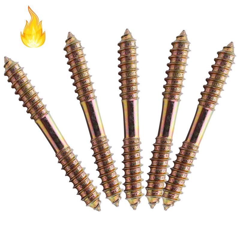 Bộ 5 Ốc Vít Hai Đầu M8 x 70mm Cố Định Đồ Gỗ Nội Thất