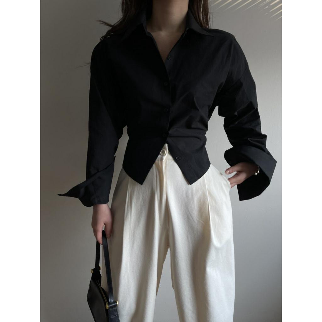 Áo Sơ Mi Nữ Tay Dài Buộc Dây Sau Lưng 51423