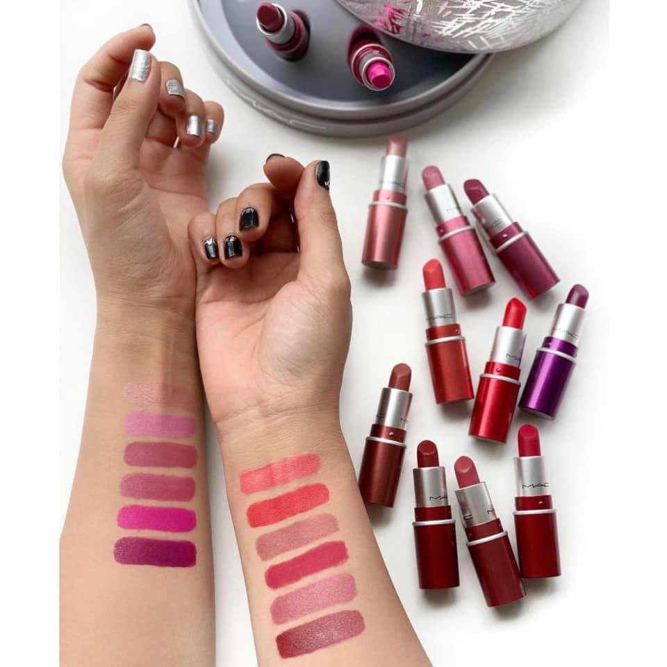 Tách set son mini MAC Cosmetics Frosted Firework Collection- Surefire Hit Mini Lipstick Vault