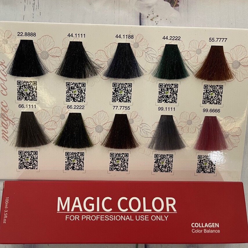 Thuốc nhuộm tóc Than chì không tẩy lên từ nền đen MAGIC.COLOR mẫu mới nhất 2021