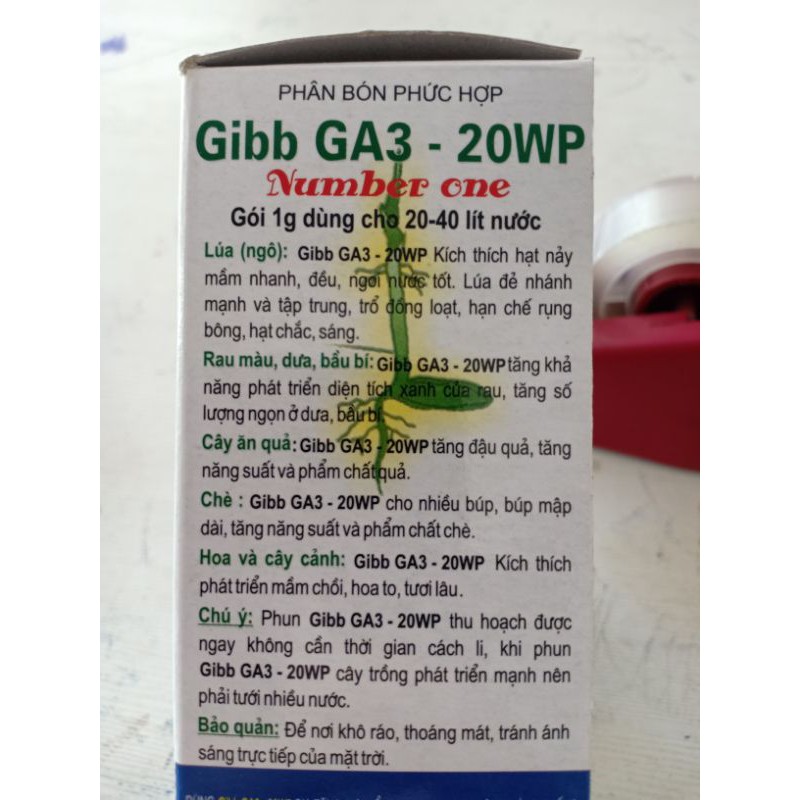 1GÓI GIBB GA3 1GR GIÚP HẠT NẢY MẦM NHANH, TĂNG SINH TRƯỞNG CÂY TRỒNG