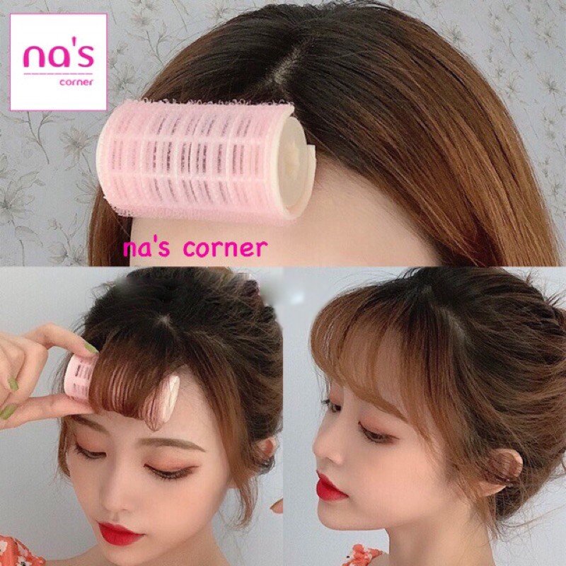 Bộ 2 lô cuốn tóc tự dính 2 lớp (lô gai cuốn cúp tóc phồng mái 2 lớp)