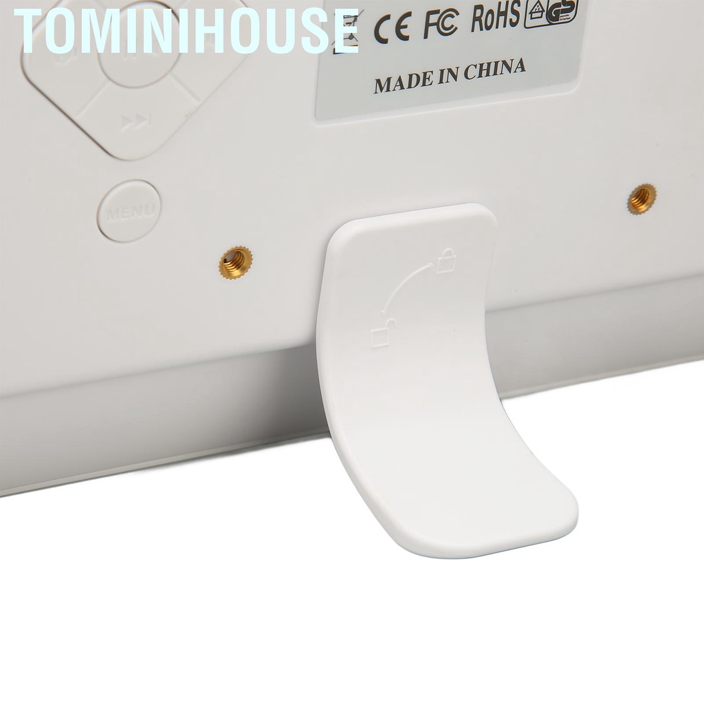 Tominihouse Digital Photo Frame Multifunction 10.1inch IPS HD Screen Support Slide Show Electronic Picture 100‑240V