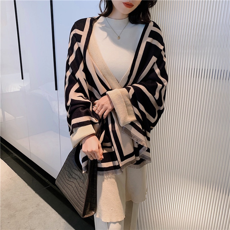 Khăn Quàng Cổ Mùa Đông Cashmere cho nam và nữ đẹp phong cách thời trang Châu Âu