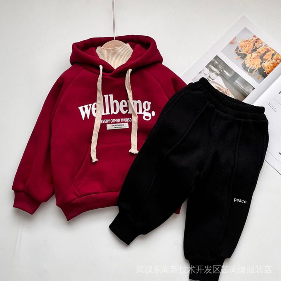 Áo Hoodie Dài Tay Lót Lông Cừu Giữ Ấm In Họa Tiết Thời Trang Thu Đông Cho Bé Trai Và Gái