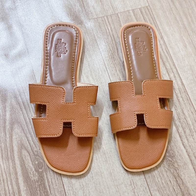 Dép nữ H da siêu mềm siêu sang PUNSHOES.(ẢNH TỰ CHỤP- FREESHIP)