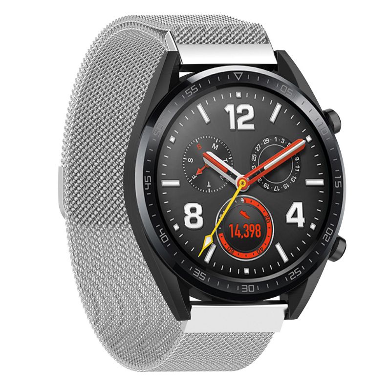 Dây đeo thay thế bằng thép không gỉ có nam châm cho đồng hồ thông minh Huawei Watch GT/Honor Watch Magic/Ticwatch Pro