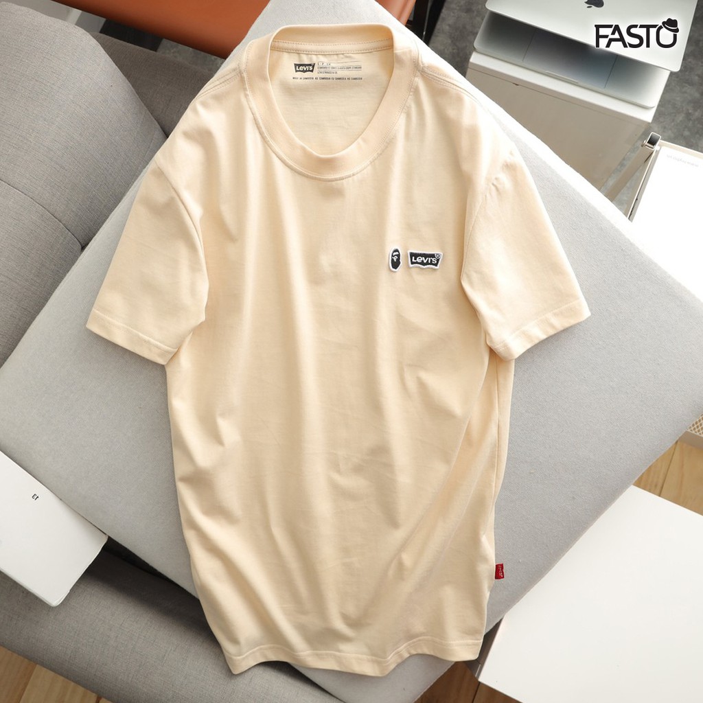 Áo thun nam thêu logo nổi chất 100% cotton cao cấp - Thời trang nam FASTO