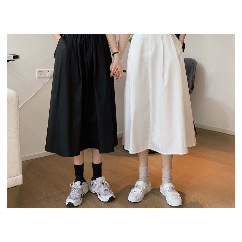 Chân váy kaki form dài hình thật vải bao đẹp-váy dài qua gối | BigBuy360 - bigbuy360.vn