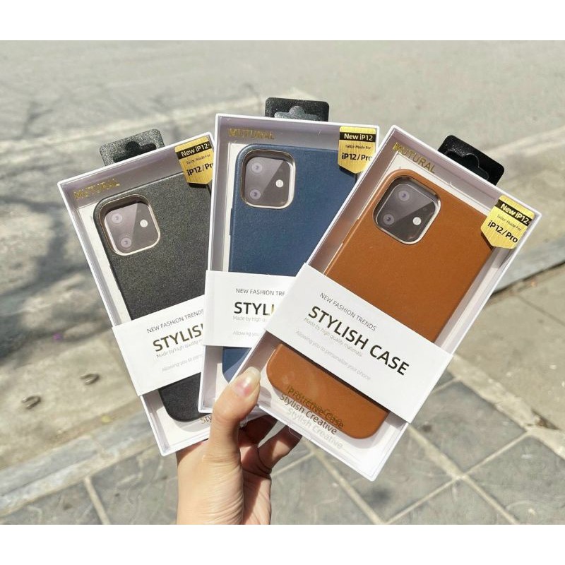 Ốp lưng da Iphone 12 pro /12 promax cao cấp hiệu Mutural chính ãng