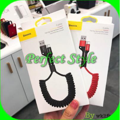 Cáp sạc nhanh Type C lò xo Baseus chuyên dụng dành cho xe hơi