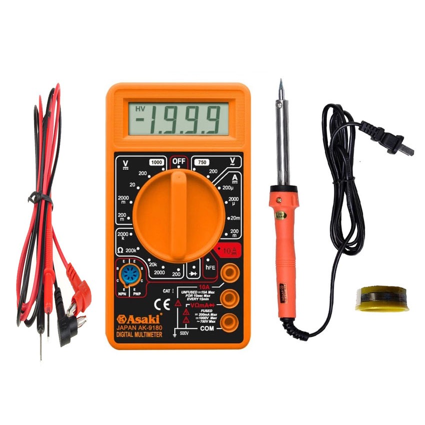Đồng hồ vạn năng Asaki AK-9180 Kèm mỏ hàng asaki 30w