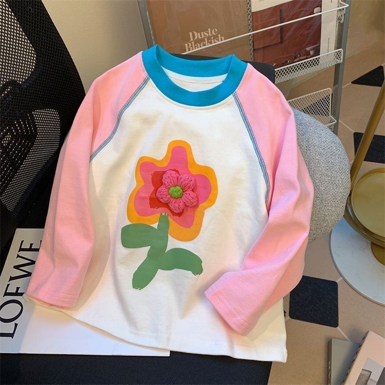 Áo Thun Cotton Nguyên Chất Tay Dài Phong Cách Mới Phù Hợp Với Mùa Thu Dành Cho Bé Gái