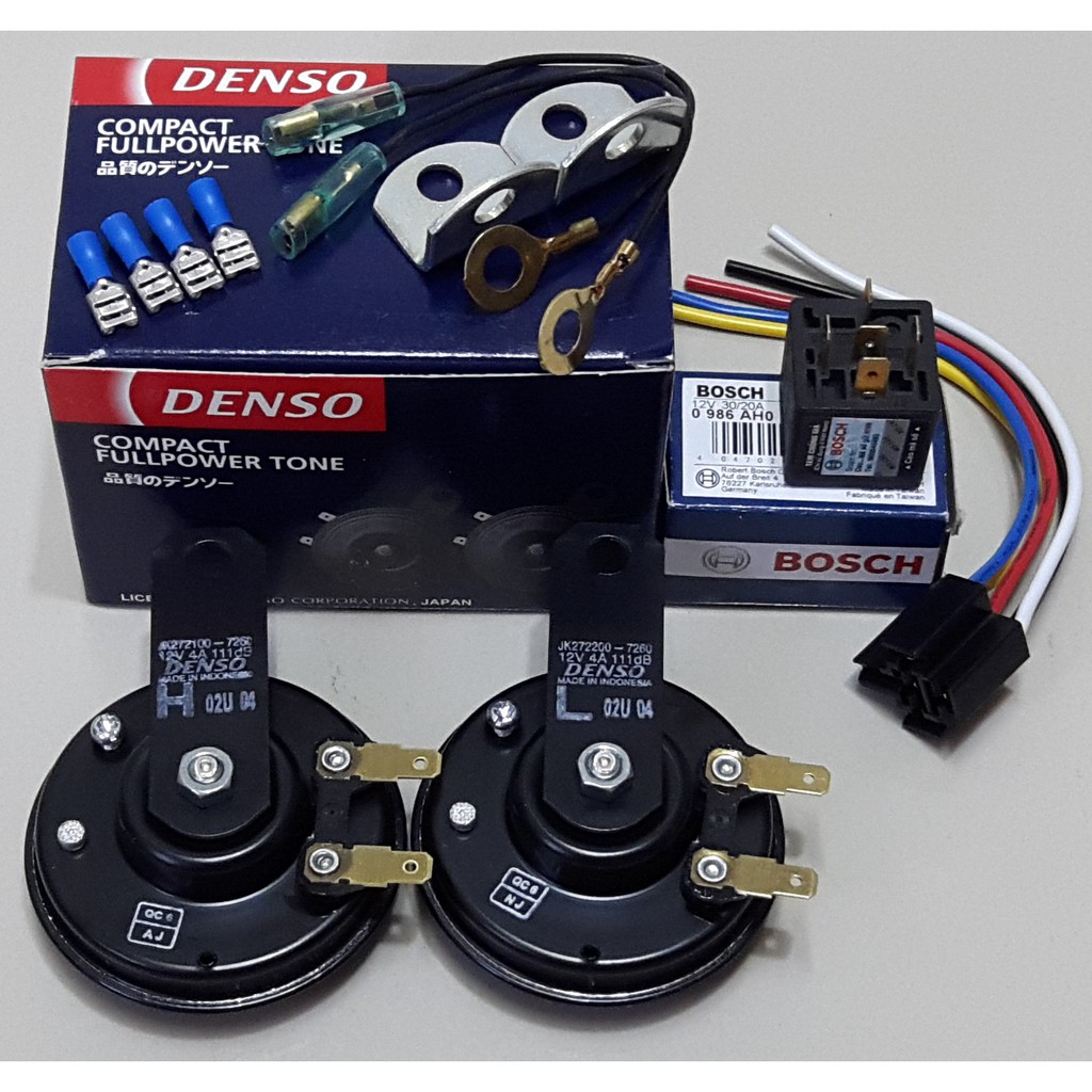 Kèn Denso Camry + Tặng Rờ le Relay Bosch 12v 30Ah - Kèn dĩa Camry sử dụng được cho xe máy và xe hơi