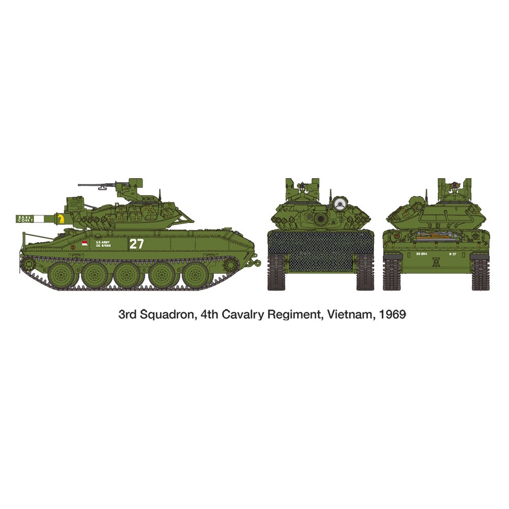 Mô hình lắp ráp xe tăng 36213 1/16 M551 Sheridan (Display) Tamiya
