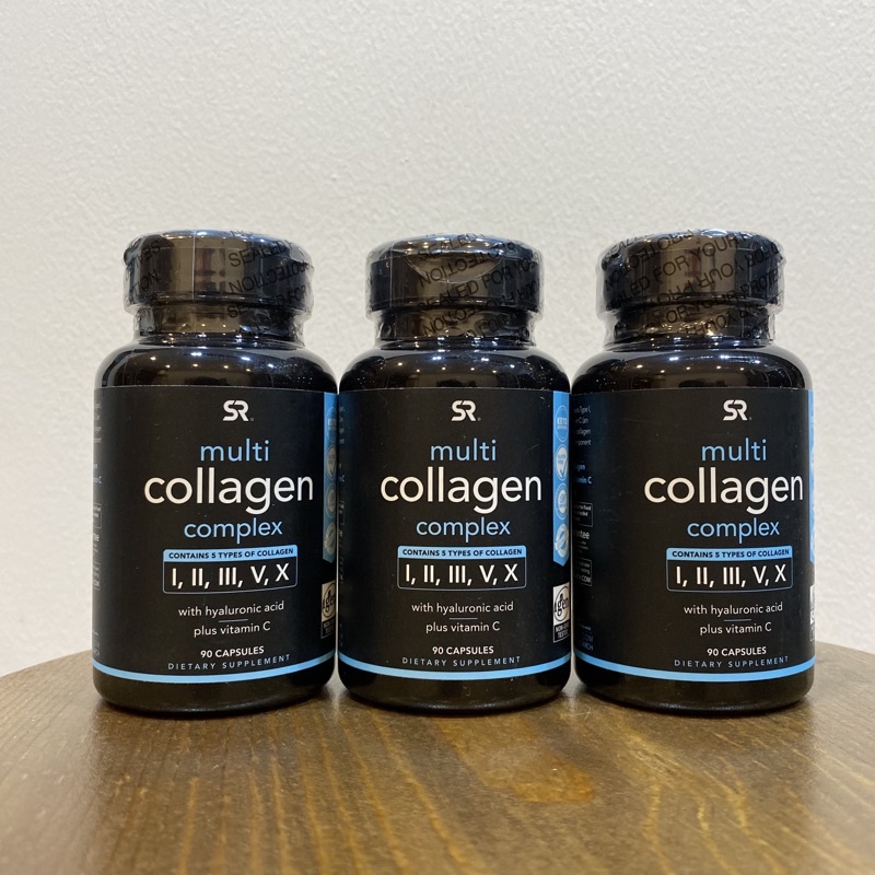 SR Multi Collagen Peptides complex dạng viên cho da mịn màng, bổ khớp type I, II, III, V, X kèm C và hyaluronic 90 viên