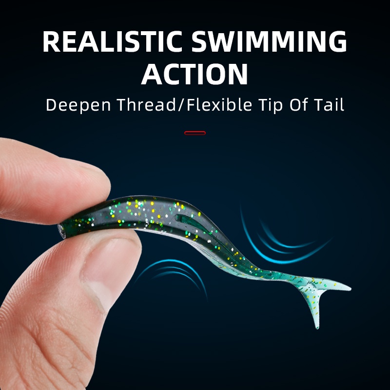 Set 15 Mồi Giả Mềm Câu Cá 75mm 1.8g