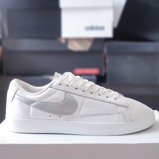 Giày Nike Blazer Low White Metallic Silver, size 40.5, real 2hand