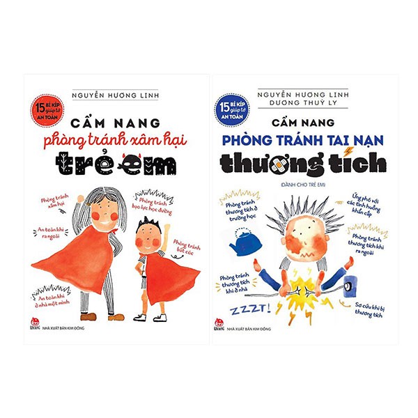 Sách - Combo 15 Bí Kíp Giúp Tớ An Toàn: Cẩm Nang Phòng Tránh Tai Nạn Thương Tích + Cẩm Nang Phòng Tránh Xâm Hại Trẻ Em