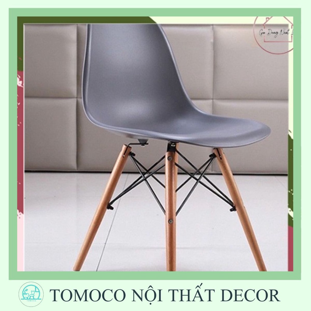 Ghế Làm Việc EAMES Chân Gỗ SỒI Dành Cho Phòng ĂN,Phòng KHÁCH,Cafe,Văn Phòng,Học tập