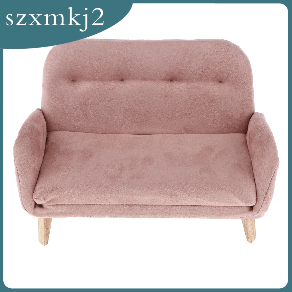 Mô Hình Ghế Sofa Đôi Tỉ Lệ 1 / 6 szxmkj2 Trang Trí Nhà Búp Bê