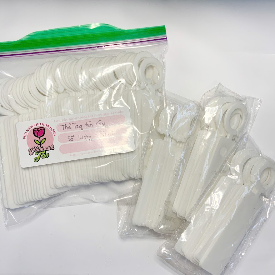 Thẻ tag tên hoa cây kiểng dạng móc bằng nhựa cứng