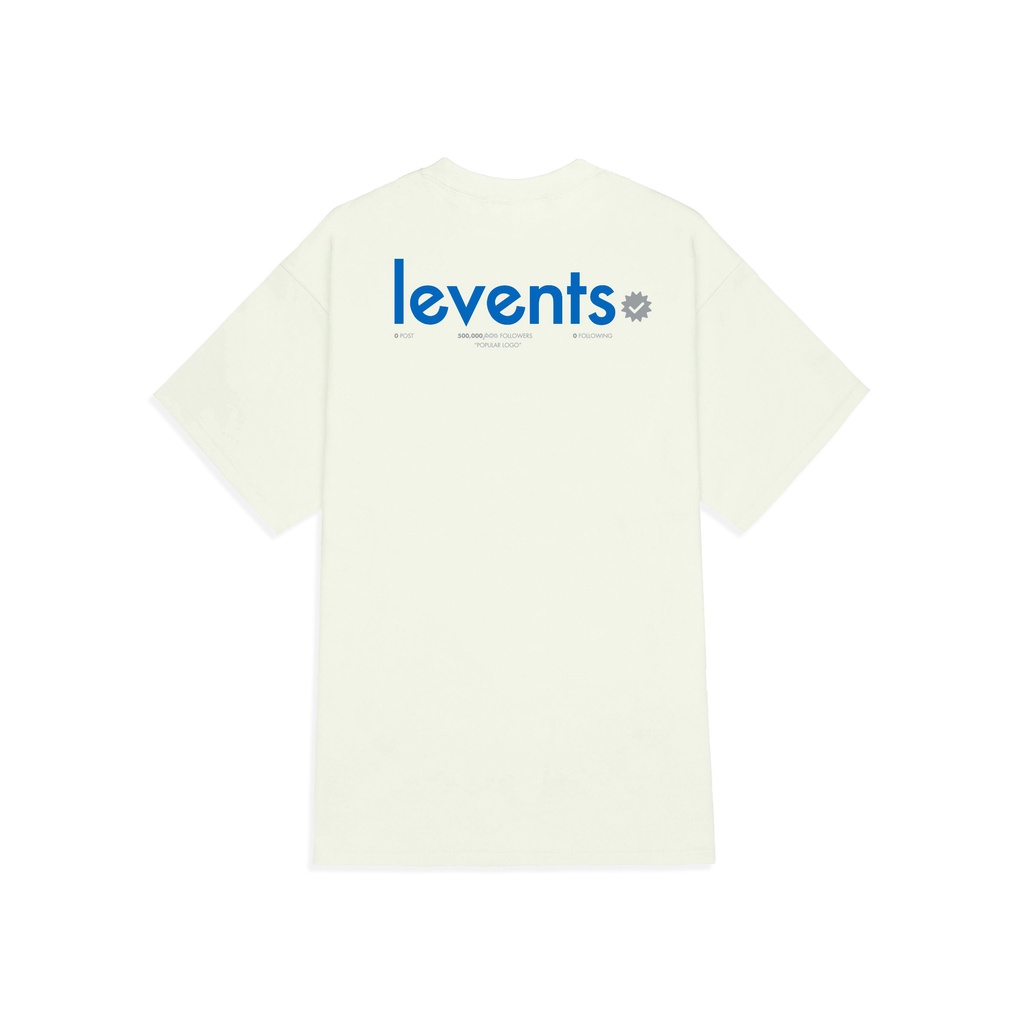 Áo Thun Levents Popular Logo/ Cream Blue