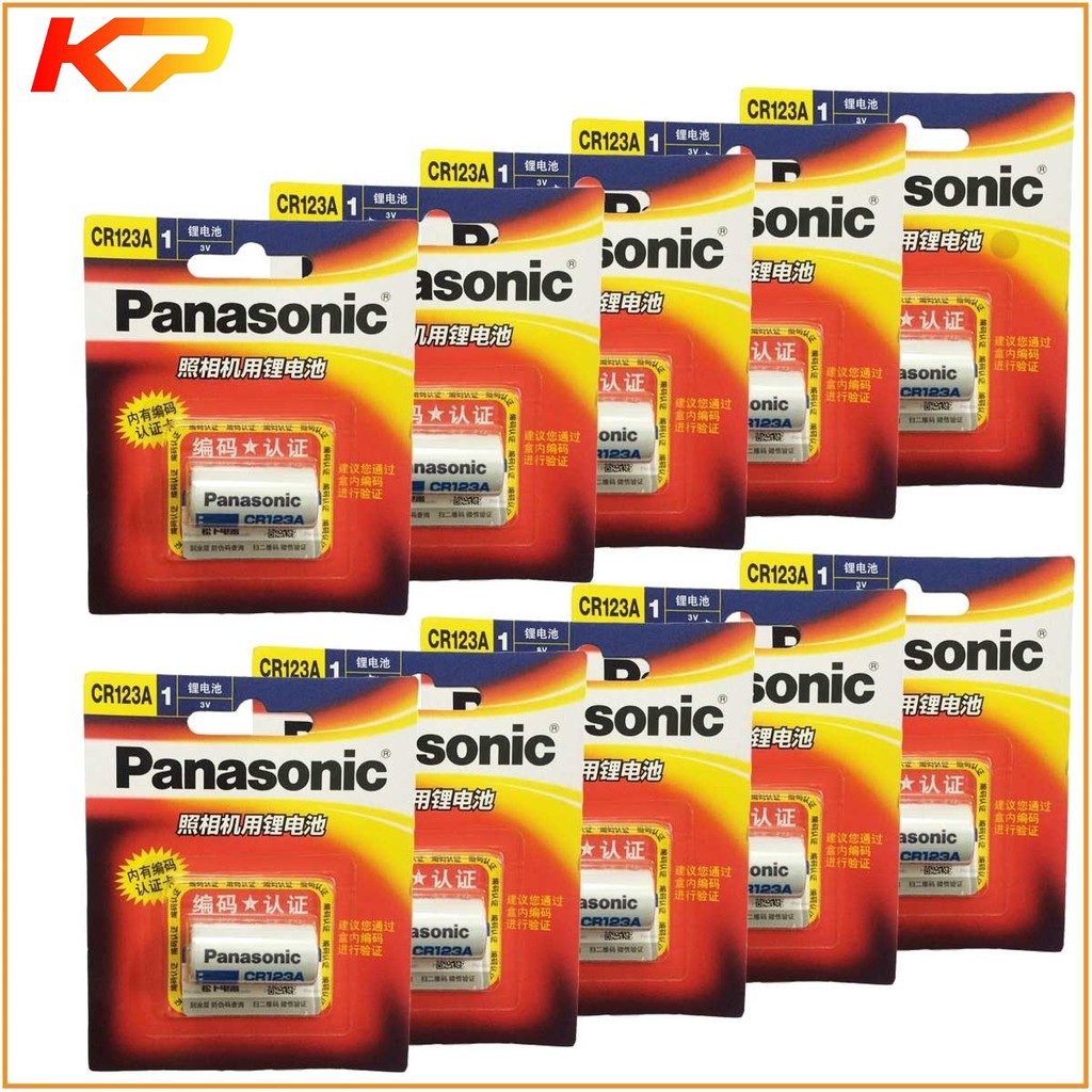 10 viên CR123A panasonic, pin máy ảnh CR123A