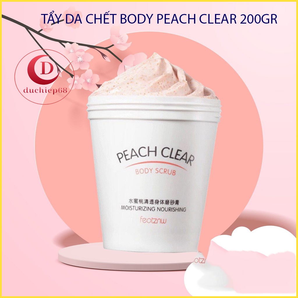 Tẩy Da Chết Body Đào Peach Clear 200ML - Hàng Hot