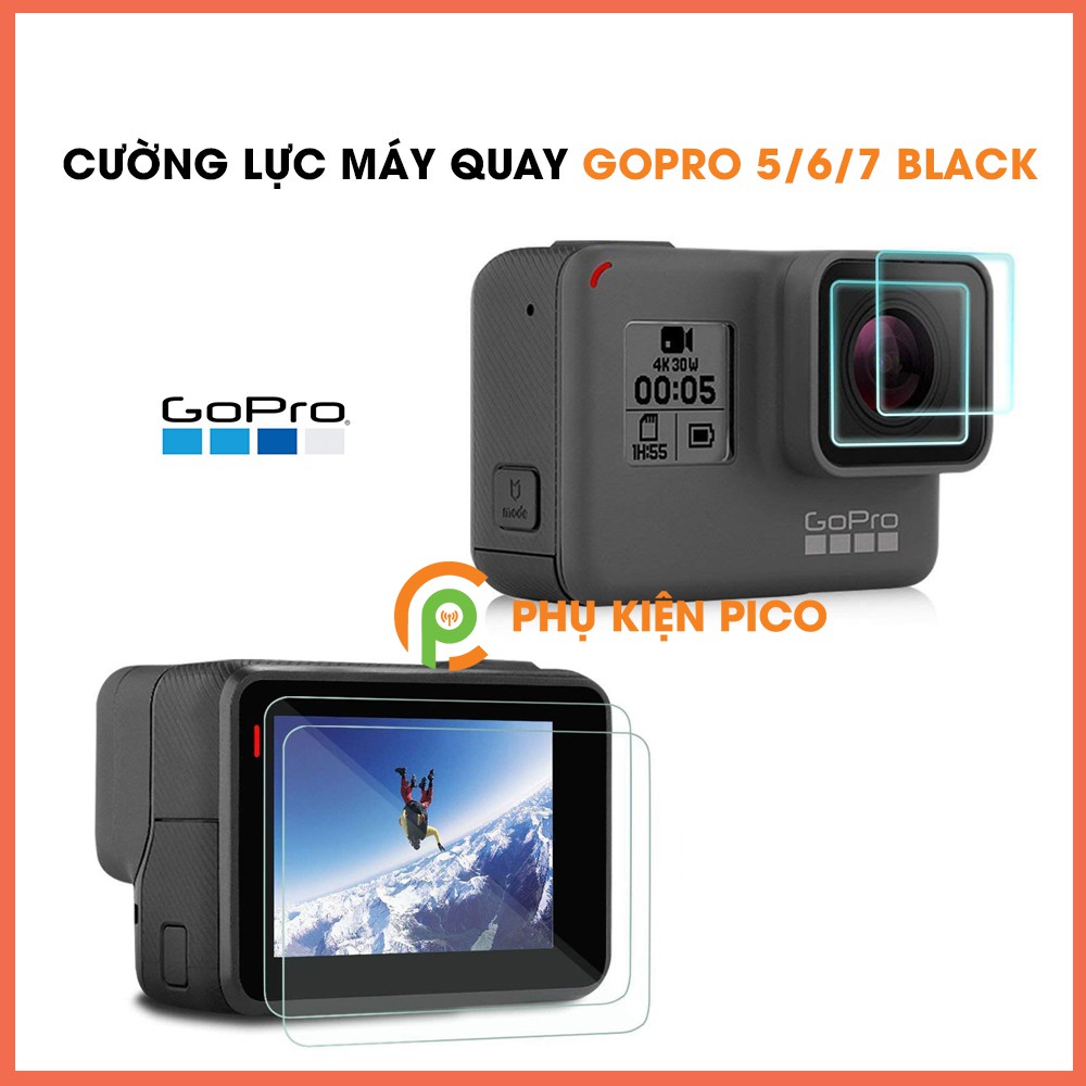 Cường lực GoPro Hero 5 Black, Hero 6 Black, Hero 7 Black trong suốt độ cứng 9H