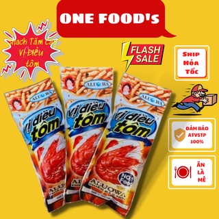 Combo Tăm Cay Vị Điều Tôm Aluowa 10 Gói Đồ Ăn Vặt Ngon Cay Cổng Trường -ONE FOOD"S