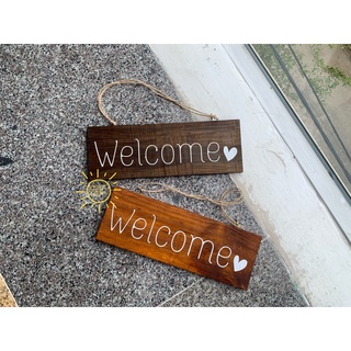 Biển gỗ/ Bảng gỗ Welcome [tùy chỉnh nội dung/font chữ theo yêu cầu]