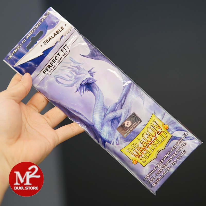 Bọc bài Standard size Dragon Shield Perfect Fit Sealable - 100 cái CLEAR - Dành cho thẻ bài Pokemon Magic