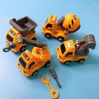 Sét 4 ô tô công trường lắp ráp no 86863