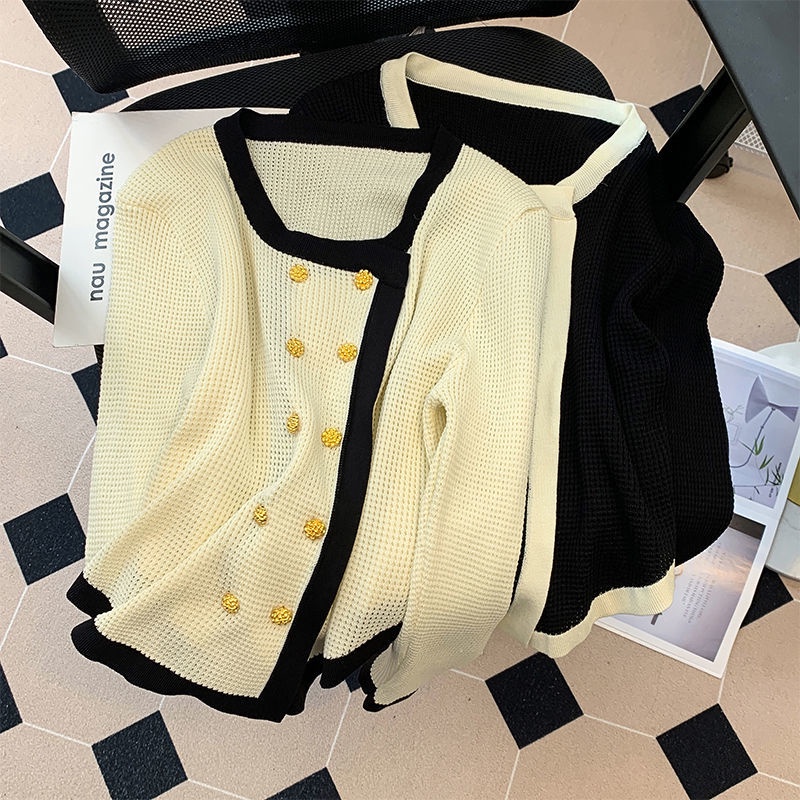 Áo Dệt Kim Dáng Ngắn Cỡ Lớn Phong Cách Phương Tây Thời Trang Cho Nữ