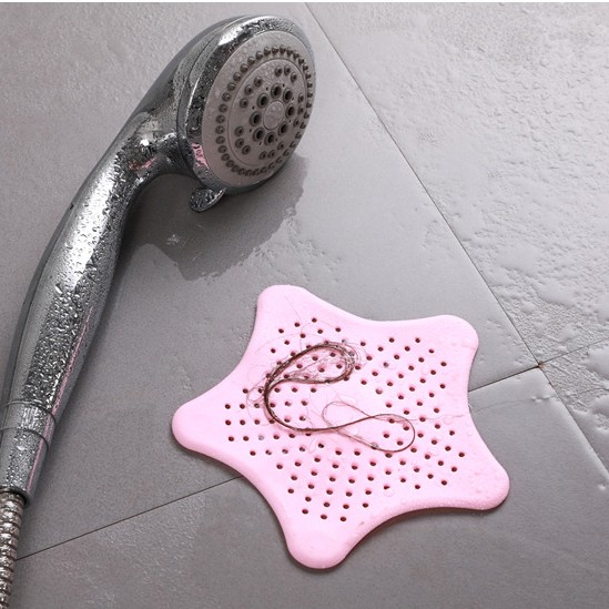【READY STOCK】Star Sewer Outfall Strainer Bathroom Hair filter Sink Filter Anti-blocking Floor Drain