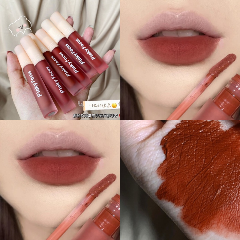 [Hàng mới về] Son lì PinkyFocus kháng nước lâu trôi không dính thành cốc