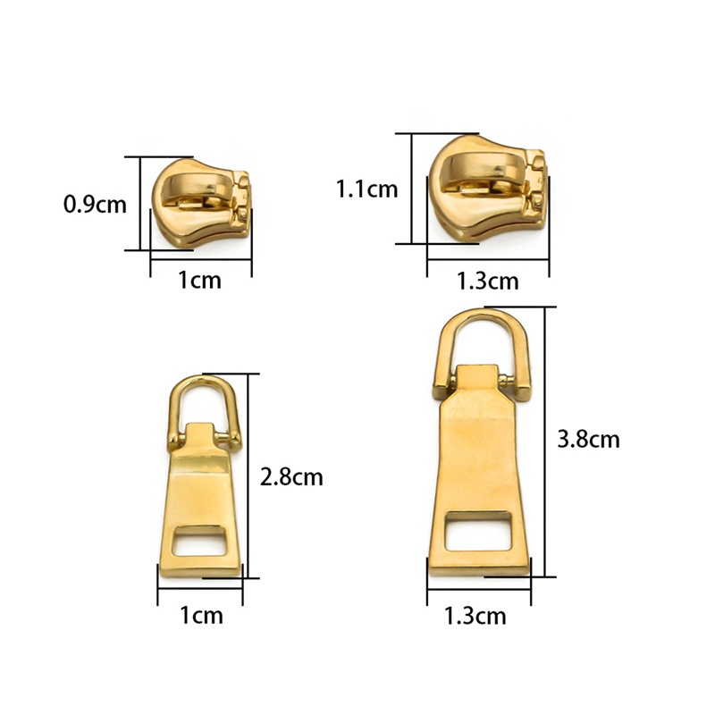 Set 2 đầu kéo bằng kim loại có thể tháo rời cho khoá kéo ba lô / áo khoác diy