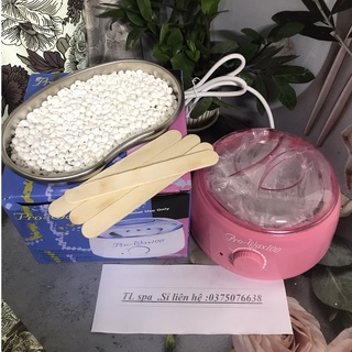 Combo nồi nấu sáp wax lông máy nấu sáp wax lông triệt lông tại nhà, Spa tặng que gỗ to