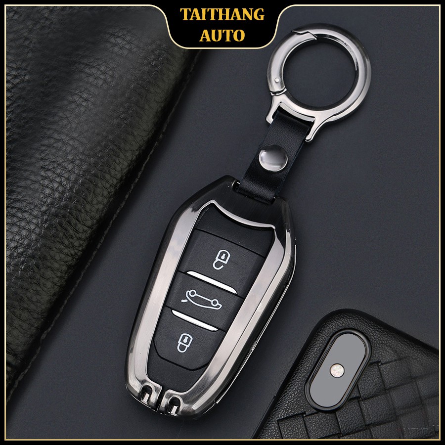 Ốp chìa khóa peugeot , bảo vệ chìa khóa peugeot, peugeot 3008, peugeot 5008, chất liệu metal cao cấp