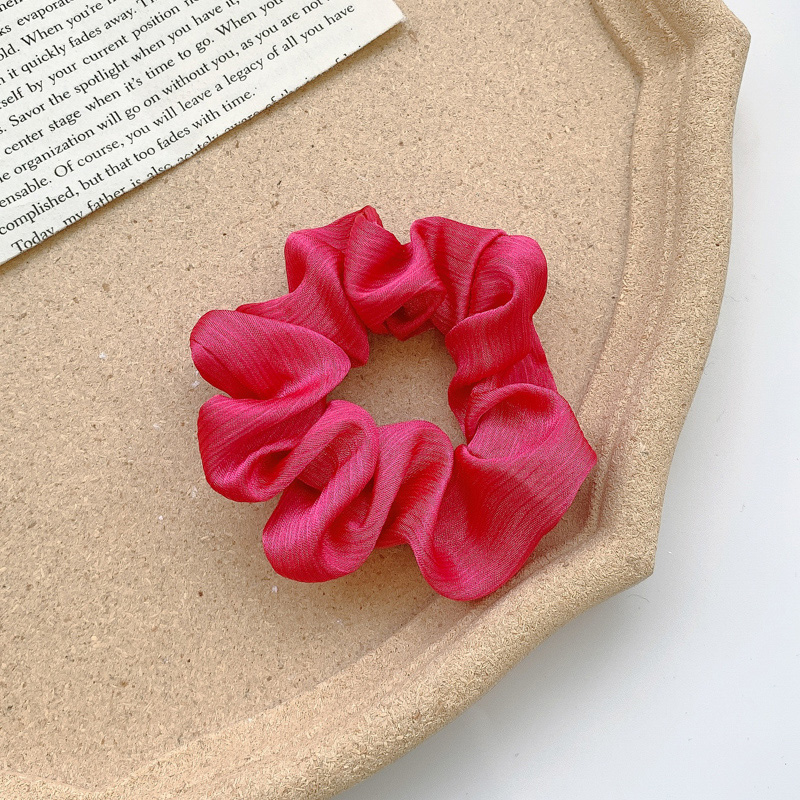 Dây buộc tóc màu trơn thiết kế đáng yêu ngọt ngào cho nữ