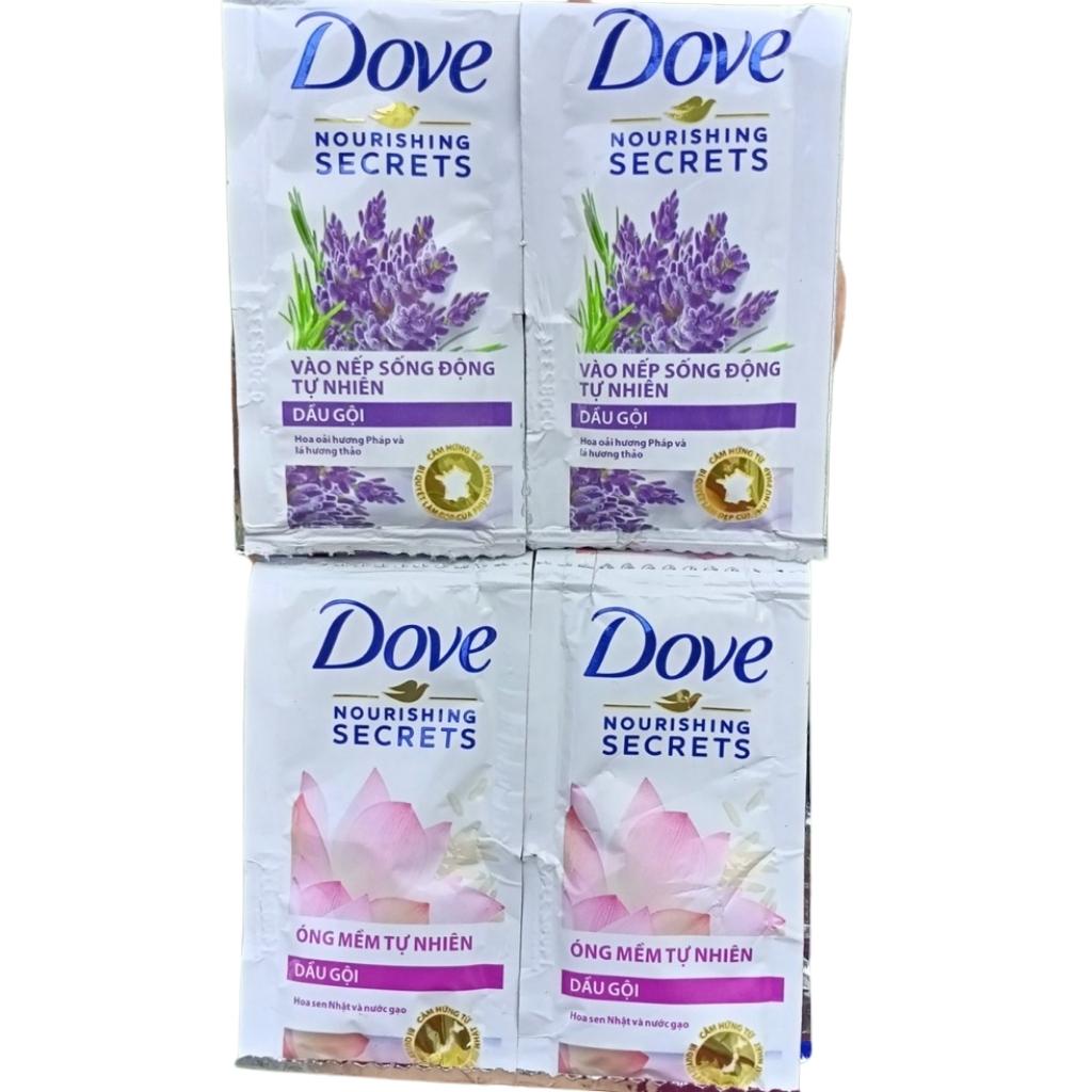 Combo 50 Gói Dầu gội Dove Tự Nhiên 6g- Gói Rời Không theo dây