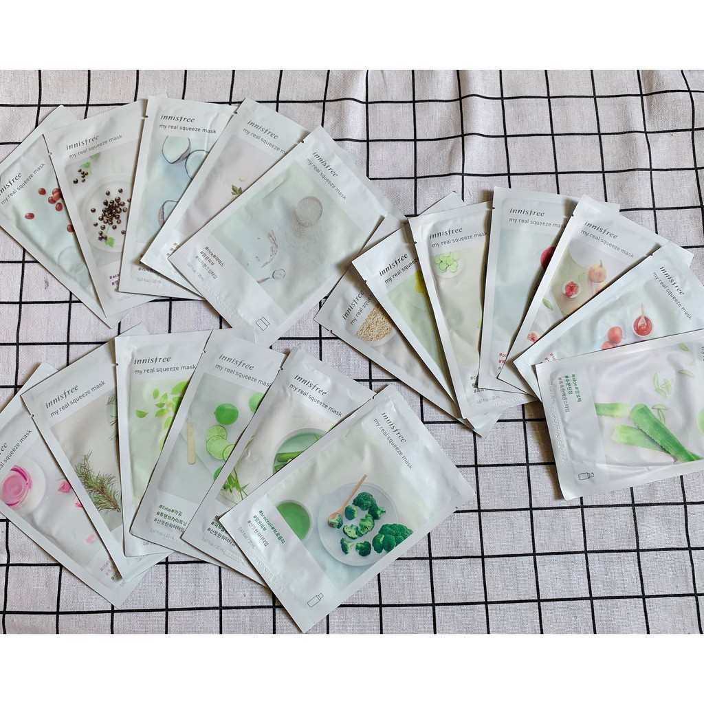 Mặt Nạ Innisfree 18 Vị Chiết Xuất Mặt Nạ Giấy Innisfree My Real Squeeze Mask | BigBuy360 - bigbuy360.vn