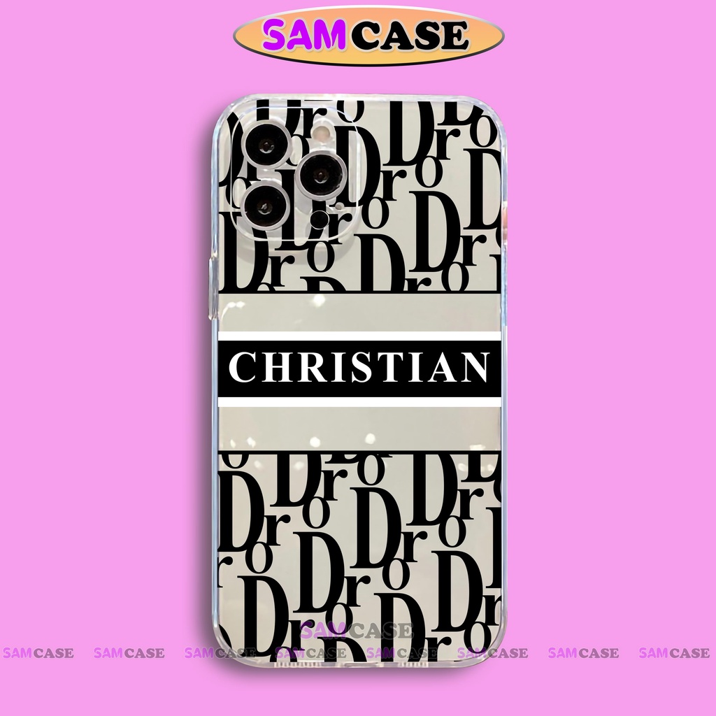 Ốp lưng iPhone 6/6s/7/8/X/XS/11/12/13/14 Pro Plus Max chống sốc bảo vệ camera silicon trong suốt mềm dẻo Cristian Dior