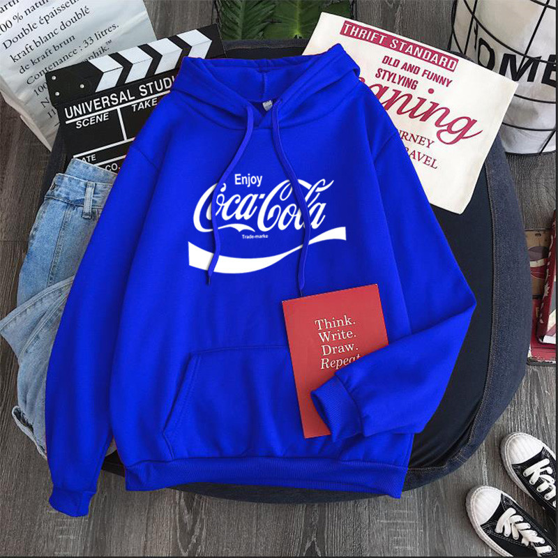 COCA COLA Áo Hoodies tay dài thời trang dành cho nữ