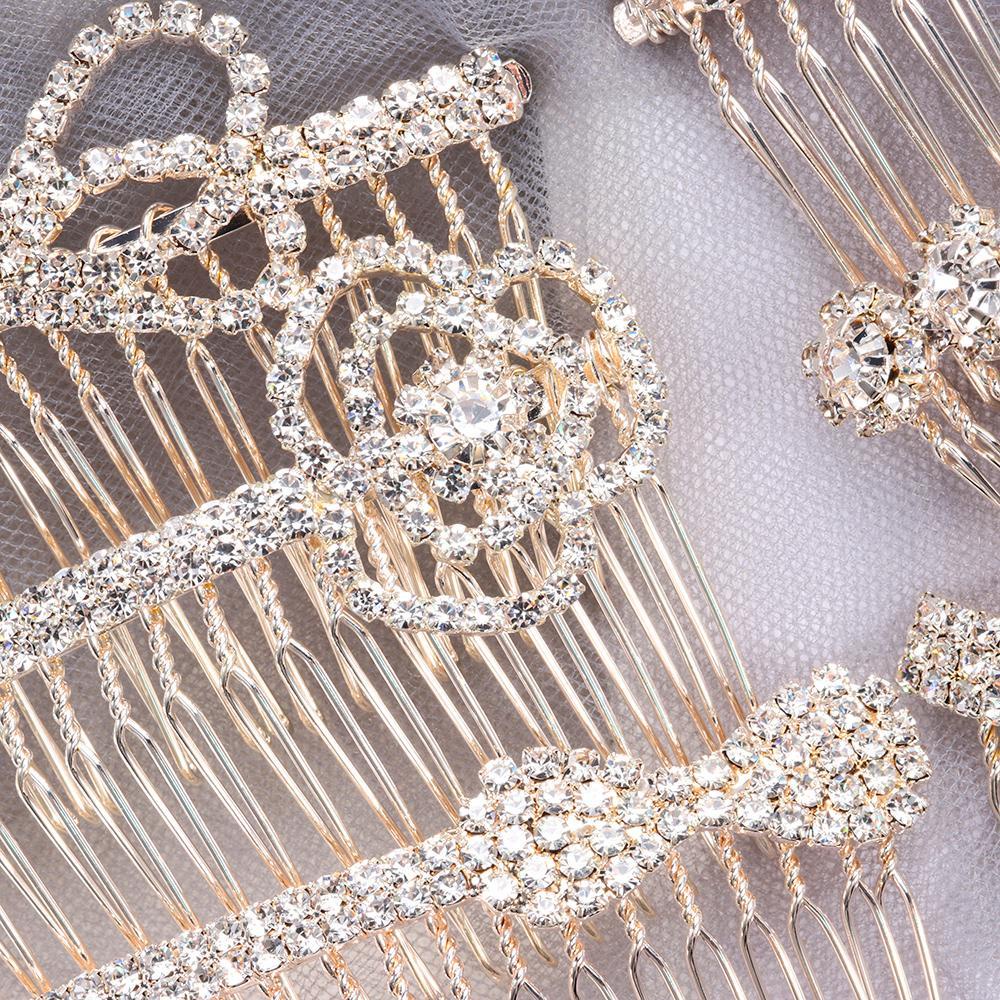 Kẹp Tóc Cô Dâu OSIER1|Phụ Kiện Trang Sức Cô Dâu Xinh Xắn Chất Lượng|Kẹp Tóc Hình Vương Miện